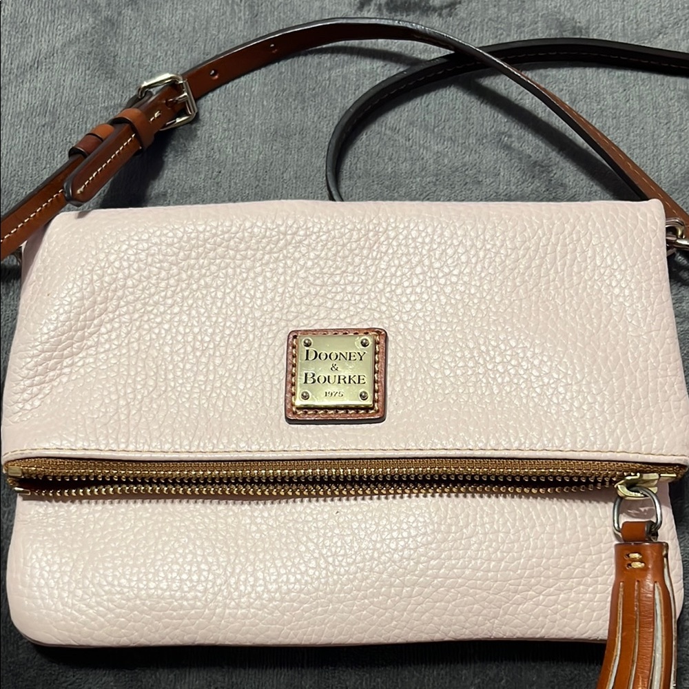 Dooney & Bourke Pink Crossbody Bag with Pebbled Leather